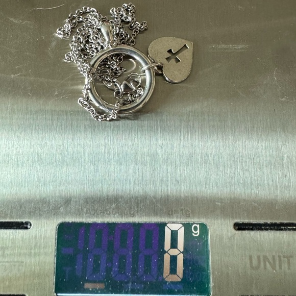 James Avery Heart Cross Charm Pendant and Chain Necklace Both Signed - Picture 9 of 10